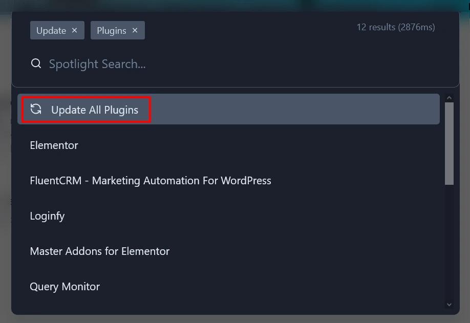 2 Update all plugins