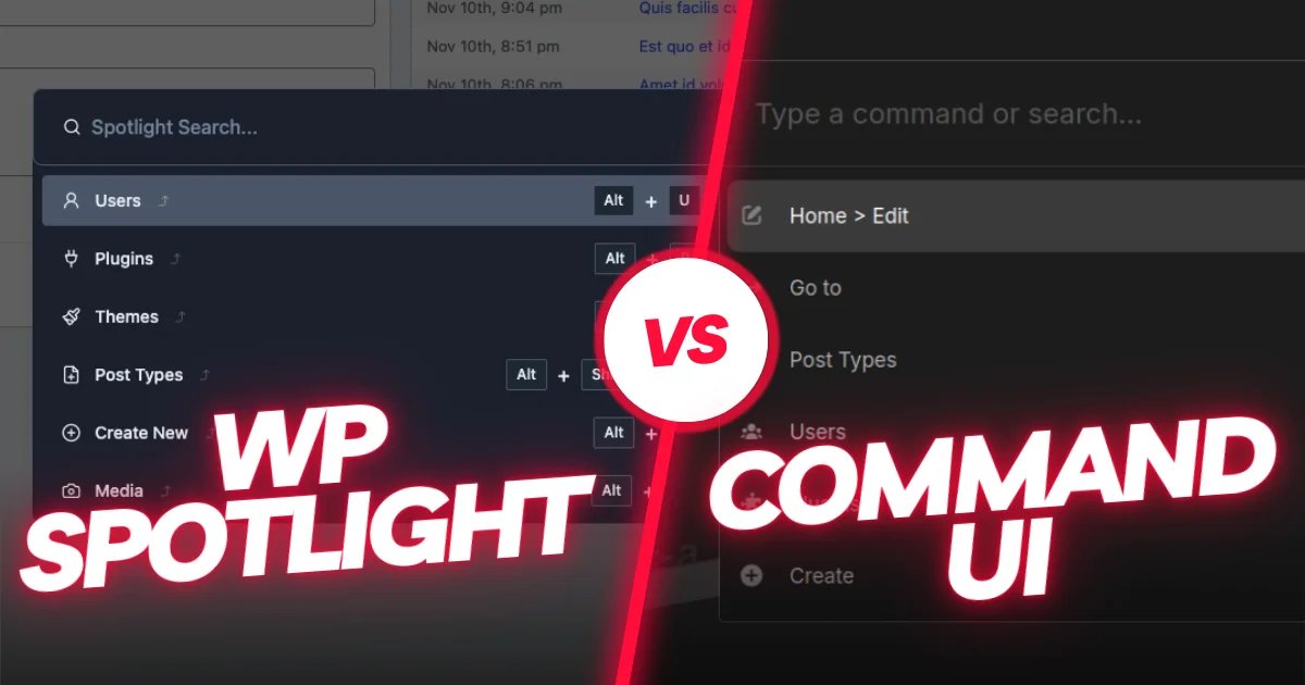 WP Spotlight vs Commandui