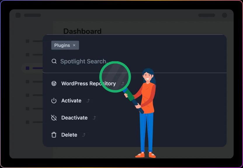 Plugin control in WP Spotlight