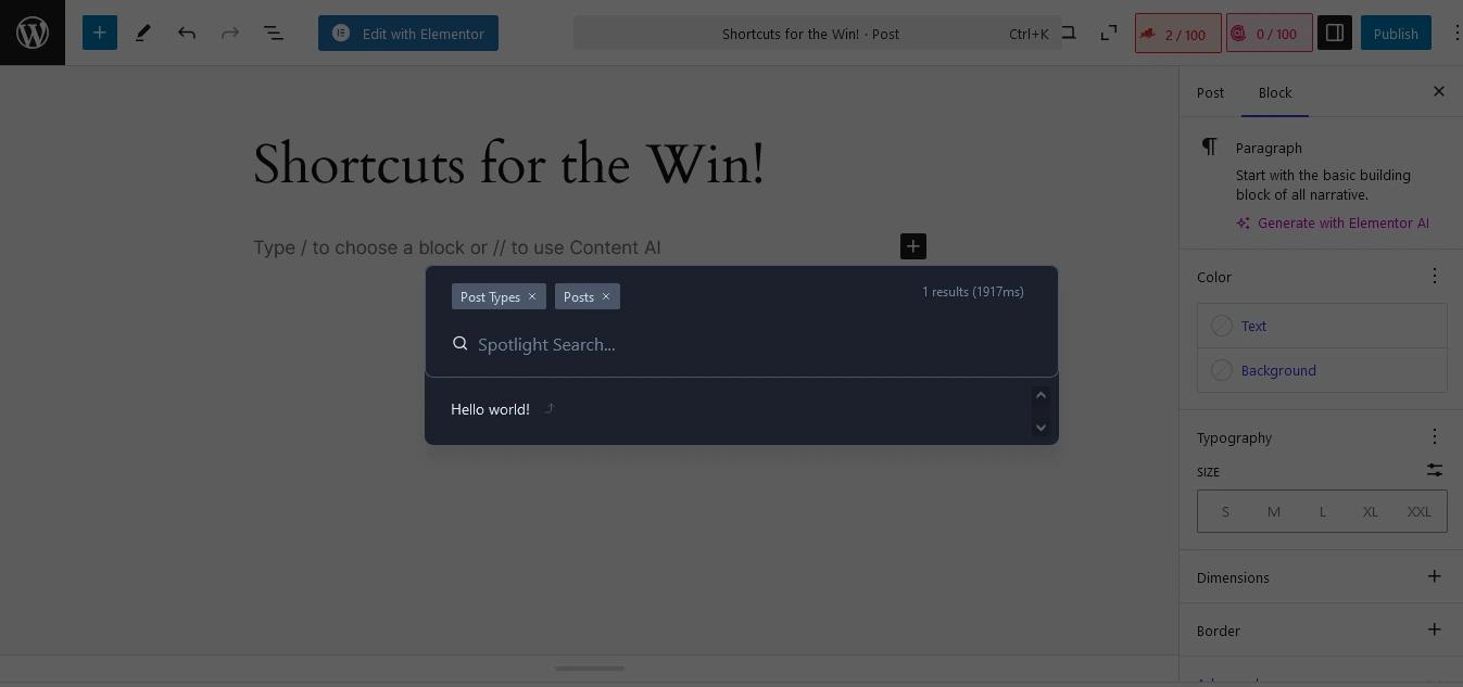 post type search for bloggers