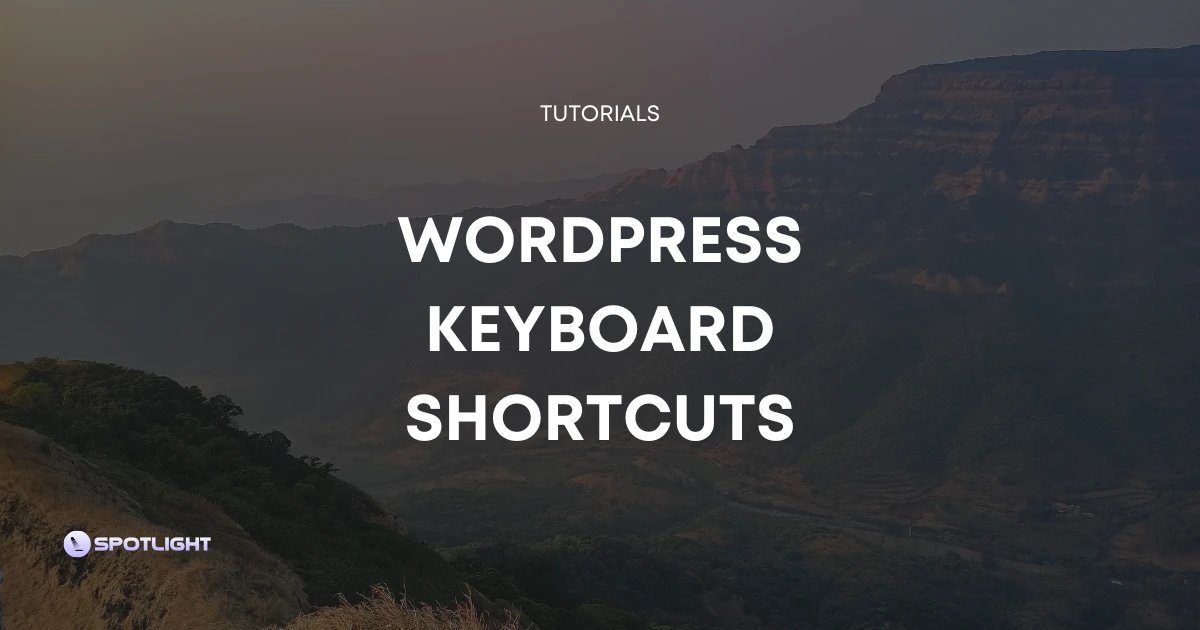 WordPress Keyboard Shortcuts