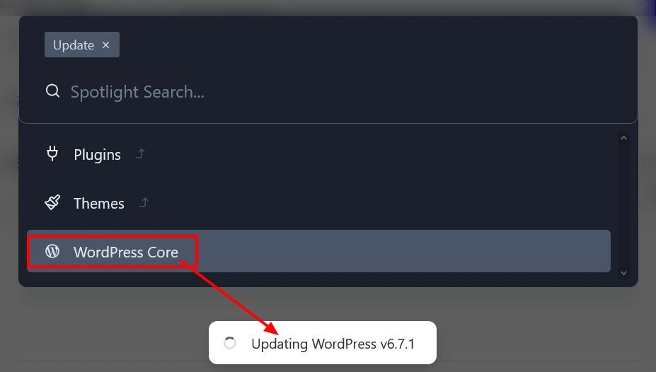 6 WordPress core update